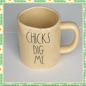 Rae Dunn Chicks Dig Me Yellow Mug
